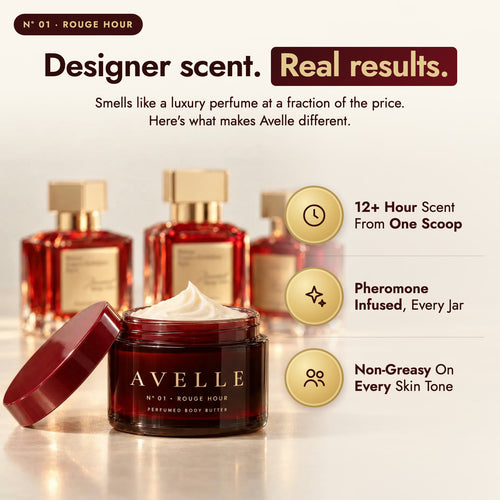 Avelle Rouge Hour: designer scent, real results. 12+ hour scent, pheromone-infused, non-greasy