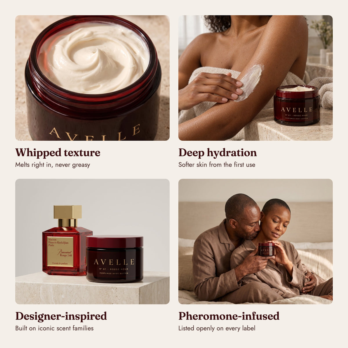 Whipped texture, deep hydration